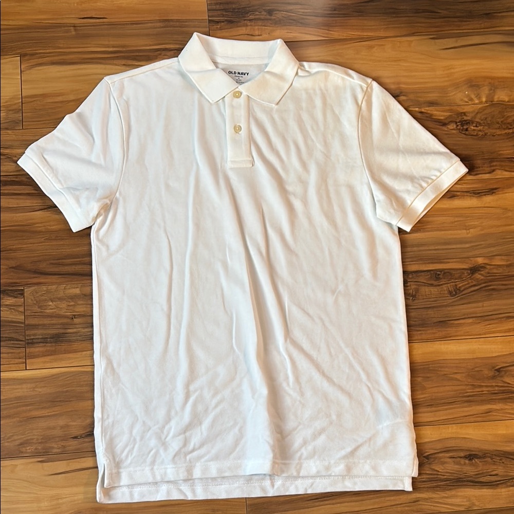 Old Navy White Polo Shirt Classic Design